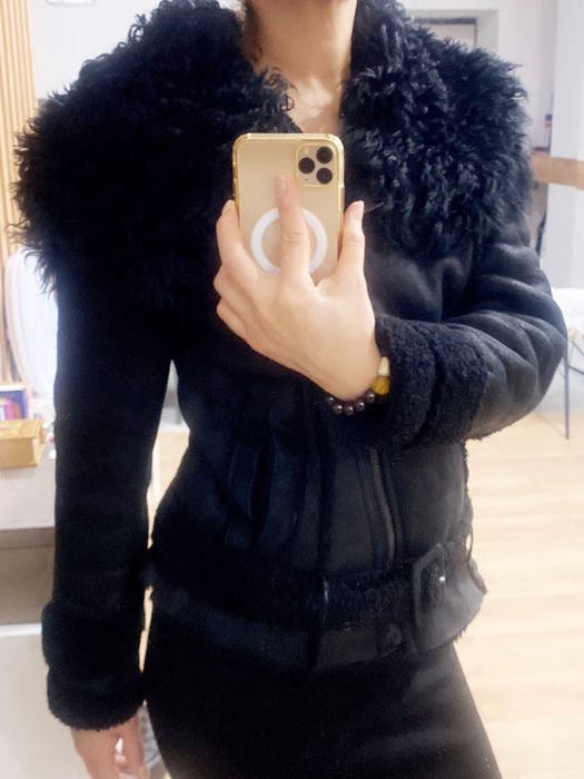 Очень теплый капюшон, стильная дубленка