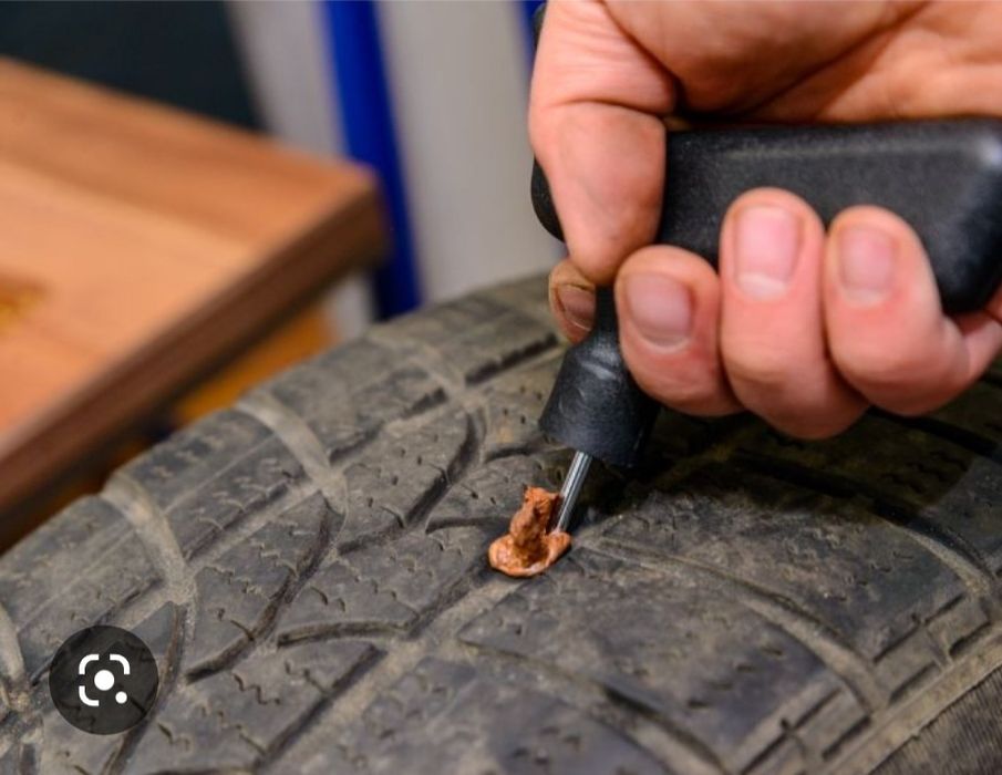 Устранить прокол шины. Бескамерные шины. Устранить прокол шины. Заплатки для шин. Ремонт колеса жгутом.