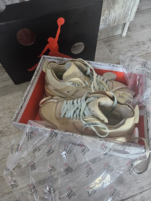 Маратонки Jordan 4 retro off-white “sail”;