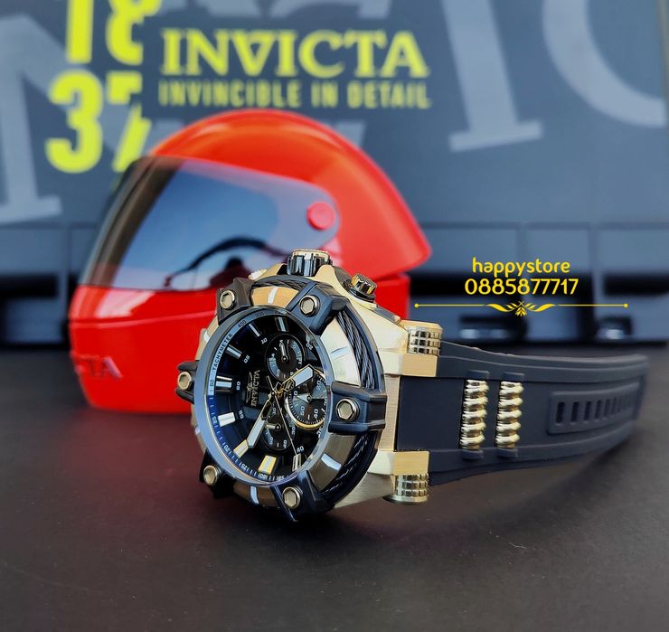 часовник INVICTA Gunmetal Gold 52 mm, Инвикта нов