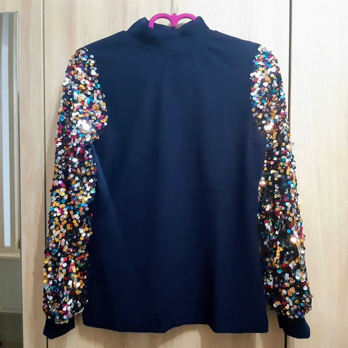 Bluza Superba Cu Paiete Multicolore