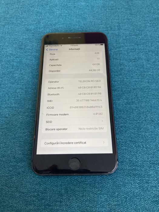 Iphone 8 plus - baterie 83%