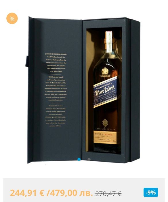 Синьо Джони. Johnnie Blue Label