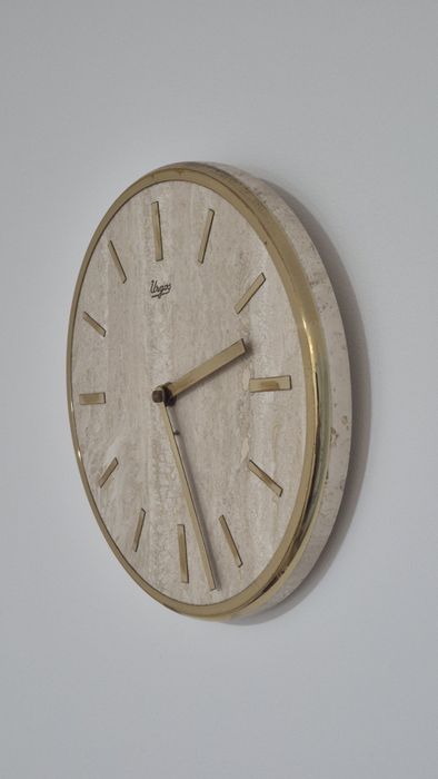 Ceas perete Urgos auriu piatra quartz