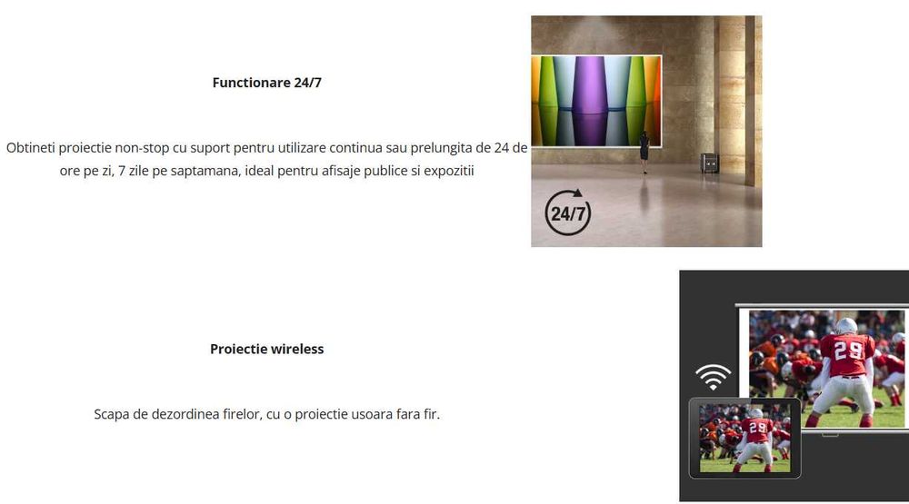 Videoproiector Acer H6541BDi,Full HD,3D, DLP, 4000 Lmn, Alb - ca NOU