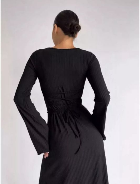 Платье лапша длинное на завязках