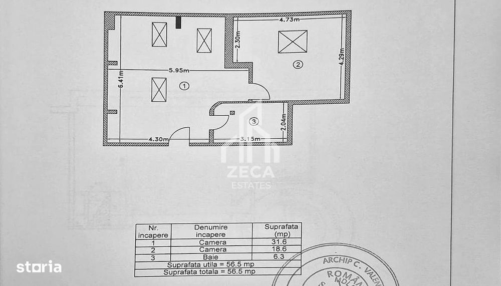 Apartament 2 camere de inchiriat tip mansarda | Straulesti | Parcare