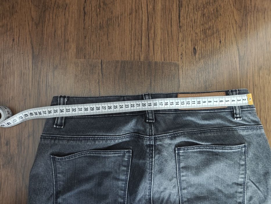 Blugi Zara Woman Premium Collection, gri închis / prespălați, mărimea 36 (S)