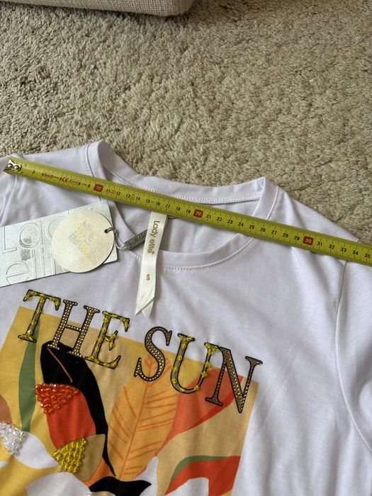 Tricou fete nou cu desen, marimea S, Firma Lady Elite