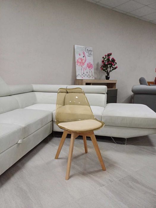 Стол Верона капучино кристал/седалка кадифе