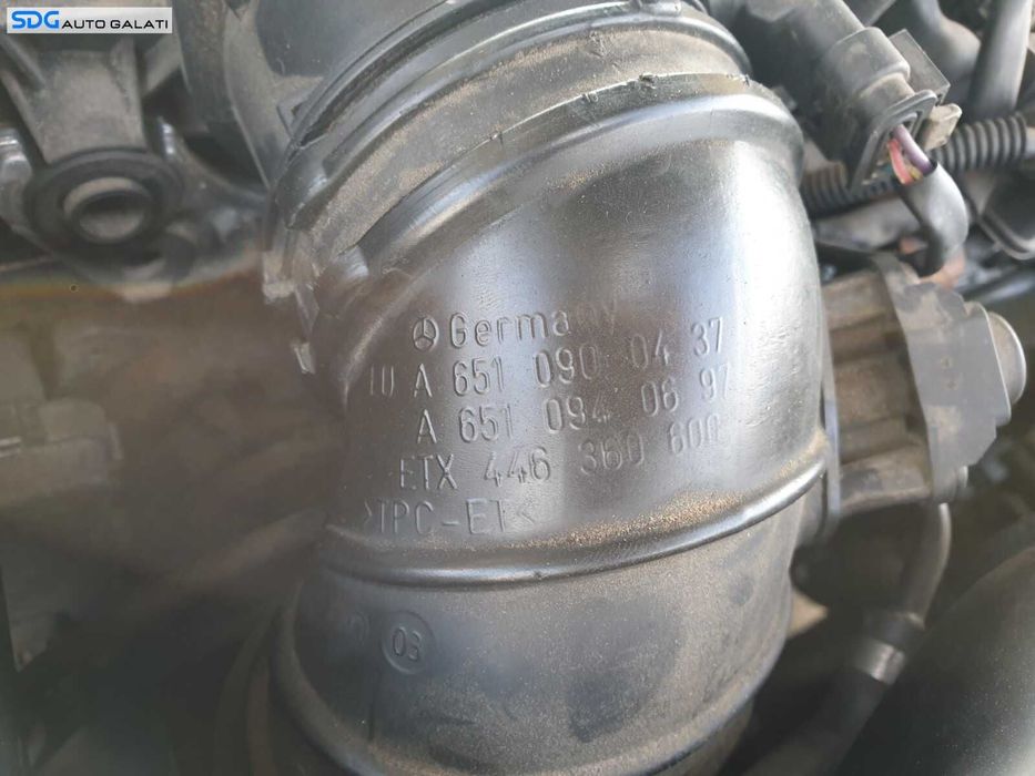 Tub Tubulatura Conducta Presiune Aer Turbo Turbina Turbosuflanta Mercedes Clasa E Class W212 2009 - 2012 Cod A6510900437 A6510940697 [C3258]