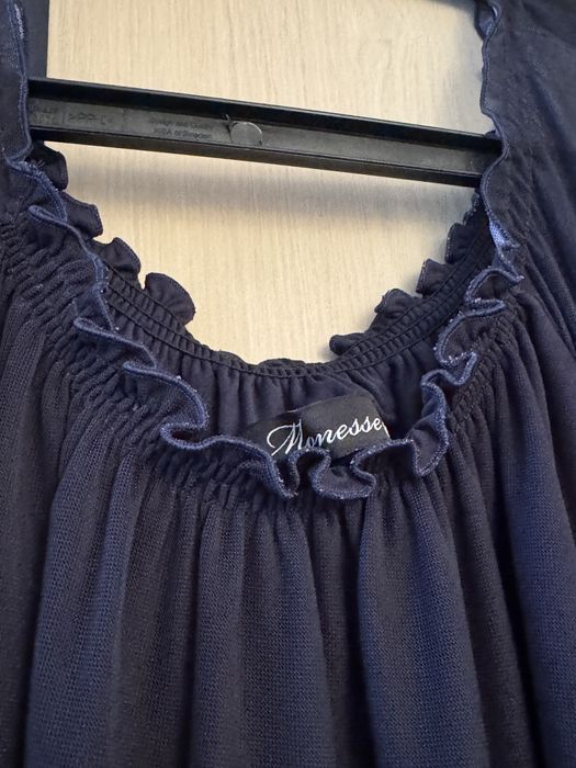 Rochie “Monesse” bleumarin cu inprimeu floral, nr 42.Stare impecabilă