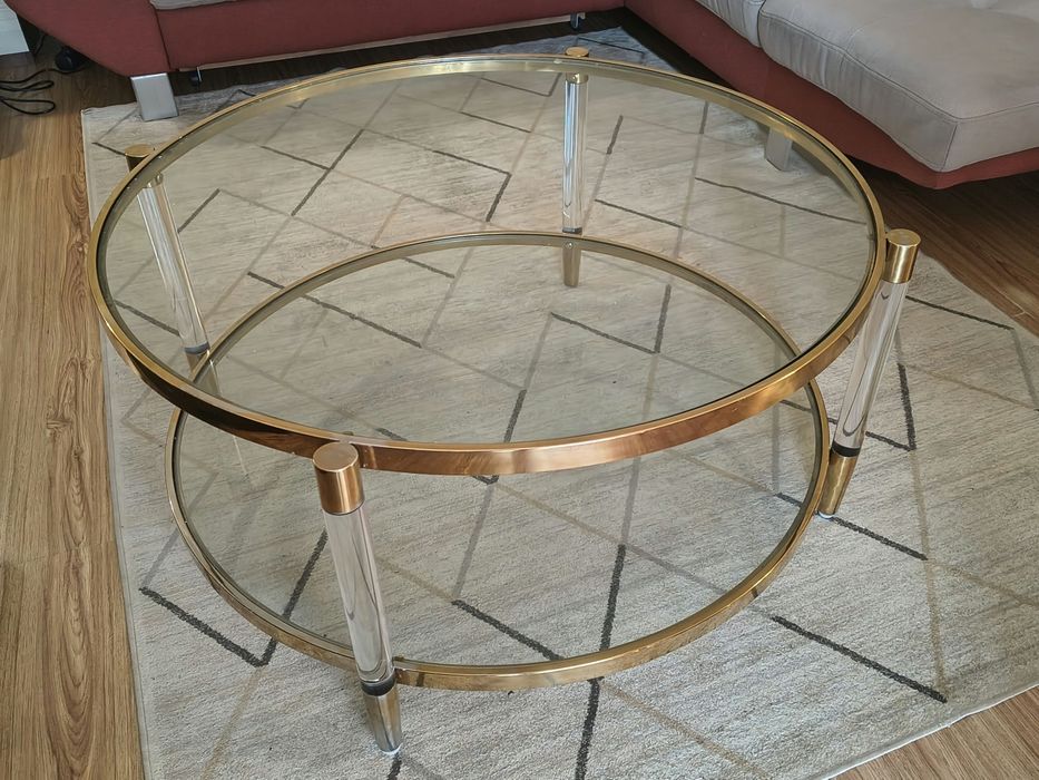Masa rotunda din sticla