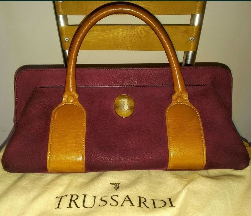 GUCCI оригинална кожена чанта + ТRUSSARDI оригинална кожена чанта