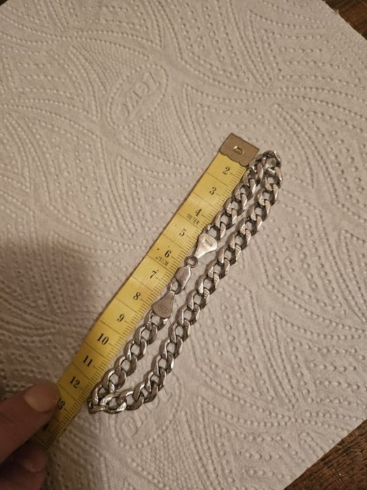 Superba bratara cuban argint