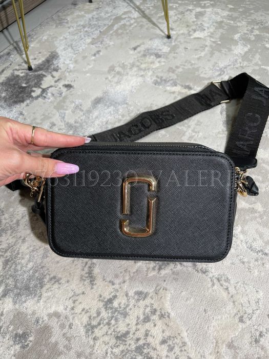 Geanta Marc Jacobs - Snapshot Negru/logo auriu