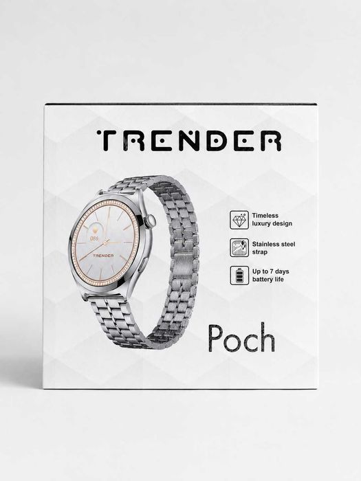 Чисто нов смарт часовник TRENDER Poch с 2 каишки