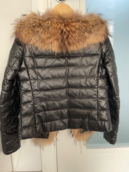 Естествен пух  лисица дамско кожено яке