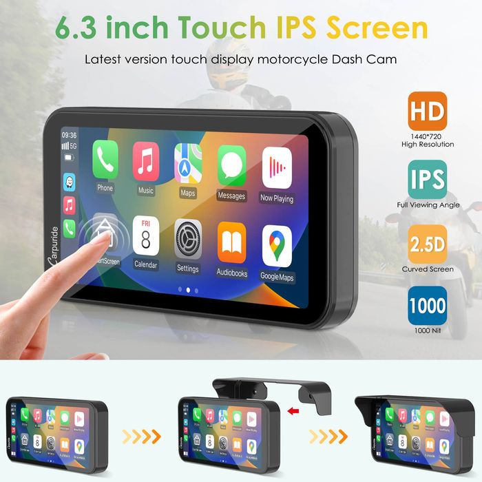 Carpuride W603D безжичен преносим стерео с HD двойни камери