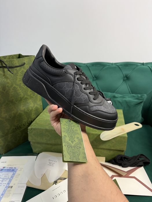 Adidasi Gucci GG piele naturala Full Box colectie noua