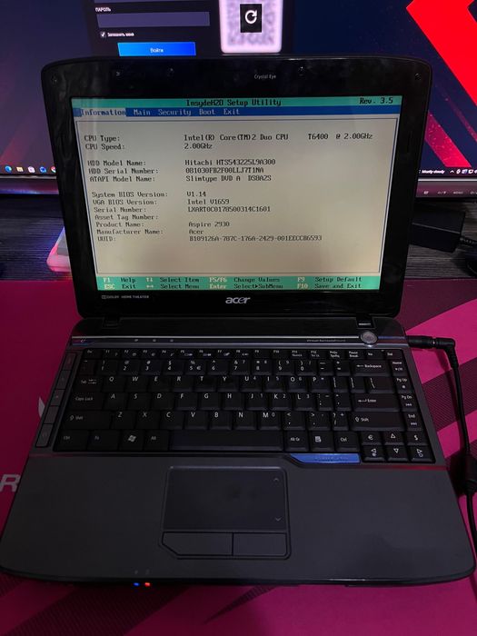 Ноутбук Acer Aspire 2930 на запчасти
