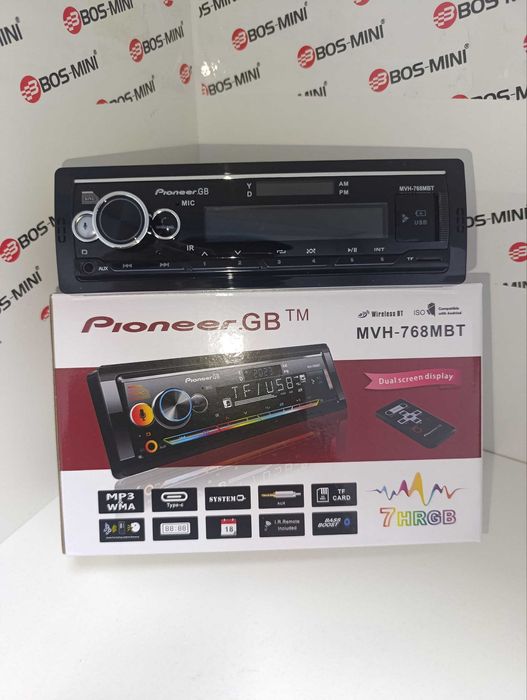 Pioneer Magnitafon 768 BT Bluetooth Radio,USB, AUX, Kuchli ovoz