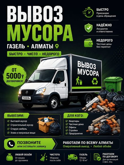 Вывоз мусора газель