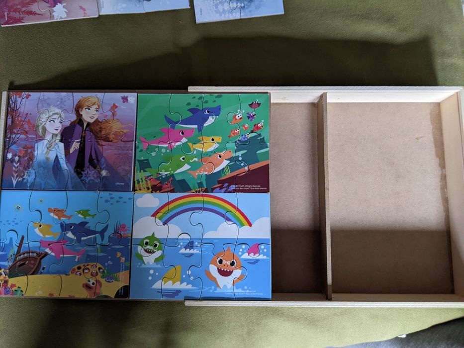 Комплект 10 пъзела в дървена кутия, САЩ