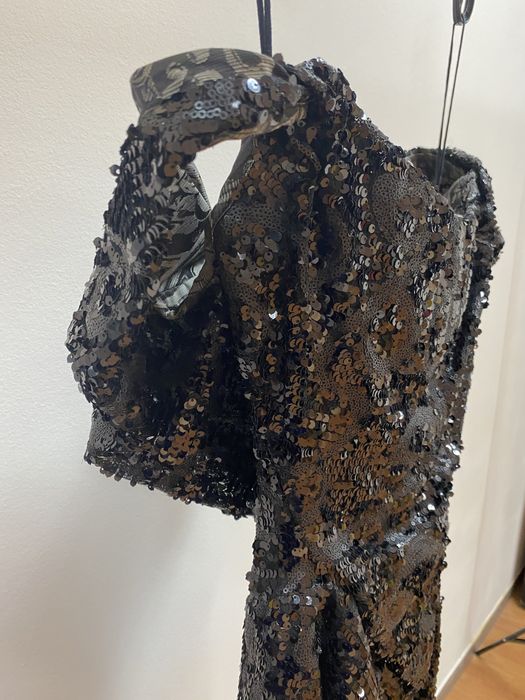 Официална, бална, черна рокля с корсет, пайети  - Vivienne Westwood