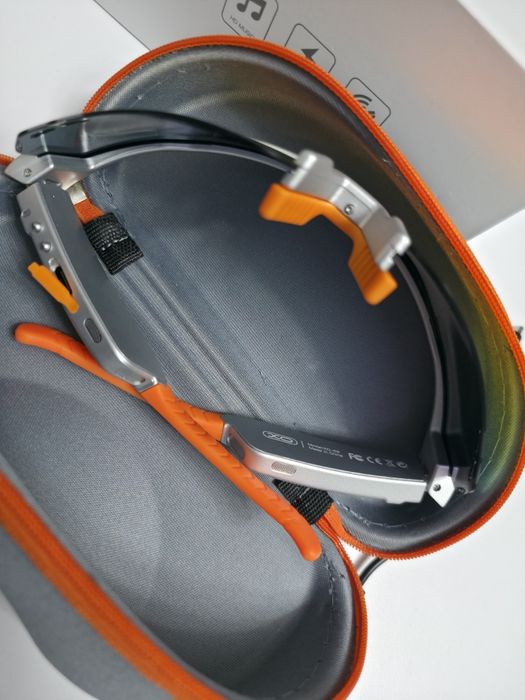 Ochelari de soare Bluetooth profesionali, albi, UV400