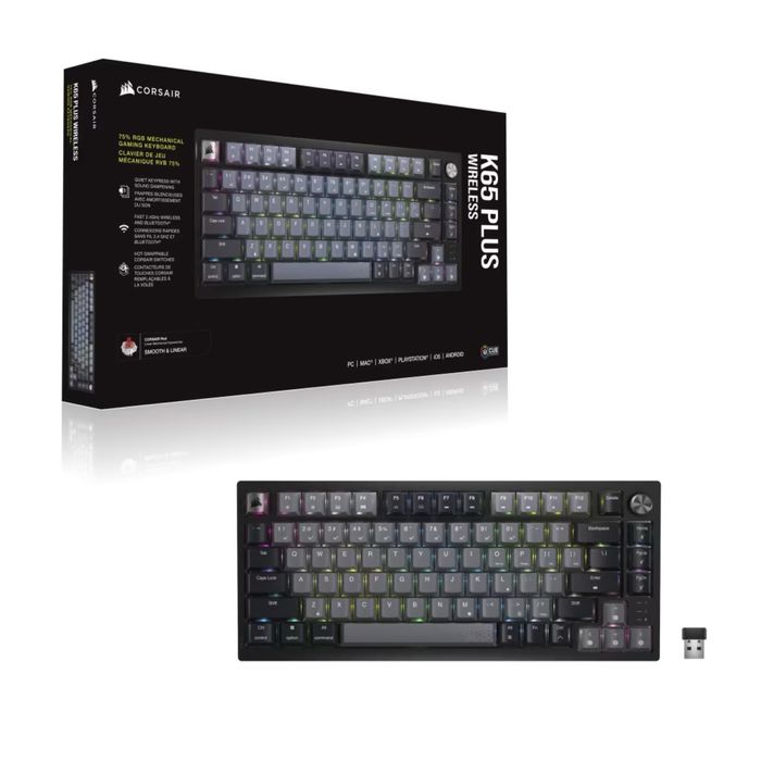 Оригинална Геймърска клавиатура Corsair K65 Plus