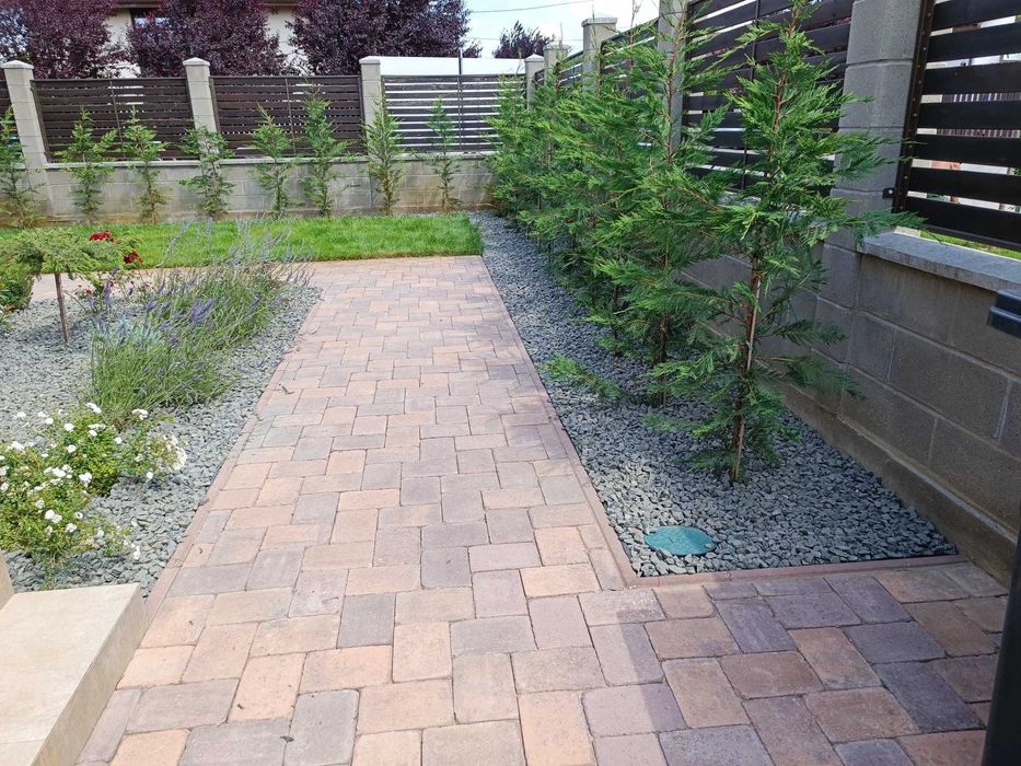 Amenajari spatii verzi , pavele, sisteme irigare,gazon rulou