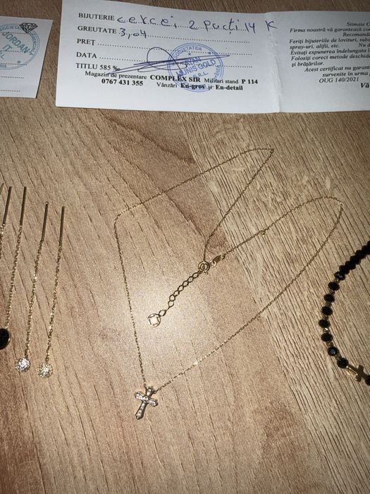 Vand cercei, colier si bratara aur