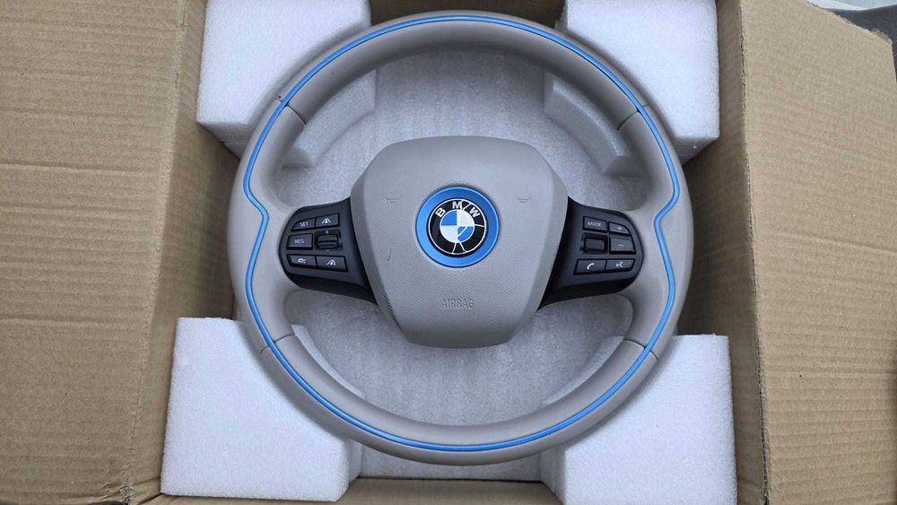 Volan Bmw i3/i3S cu ACC si comenzi volan, piele bej