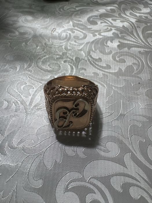 Золотое кольцо, перстень с инициалами