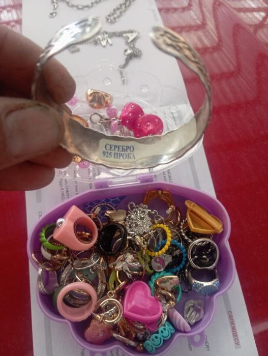 Украшение бюжитерия серебро