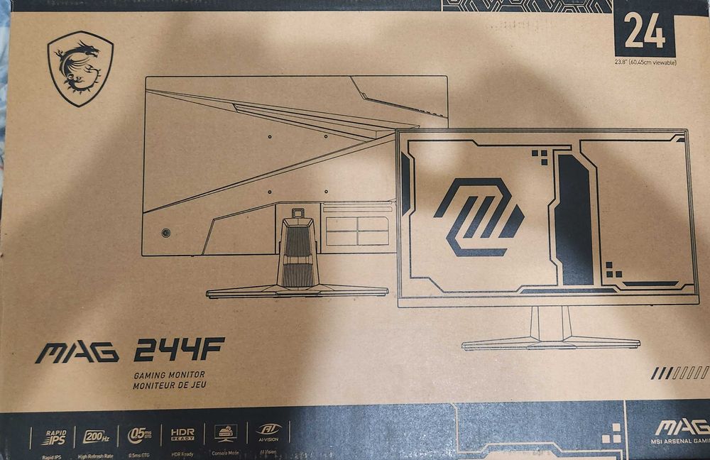 Продам Игровой Монитор MSI Mag 244F, 23.8", 1920x1080, IPS, 200Гц Б/у