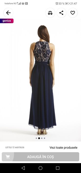 Rochie Little Mistress albastru imperial