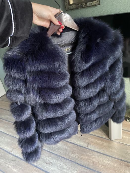 Дамско палто естествена кожа лисица