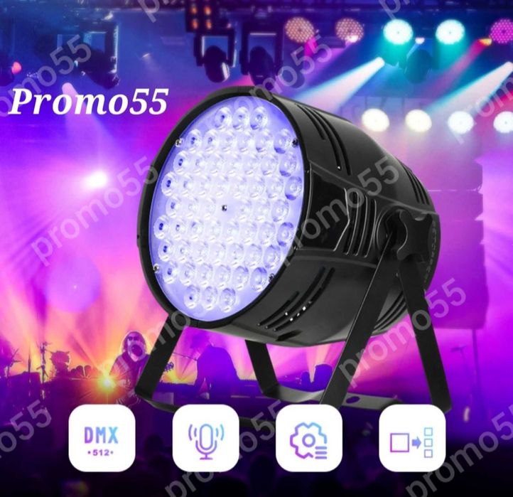 ПРОМО! Голям  Диско Парти Прожектор 54 Лед Диода, Сценично Осветление