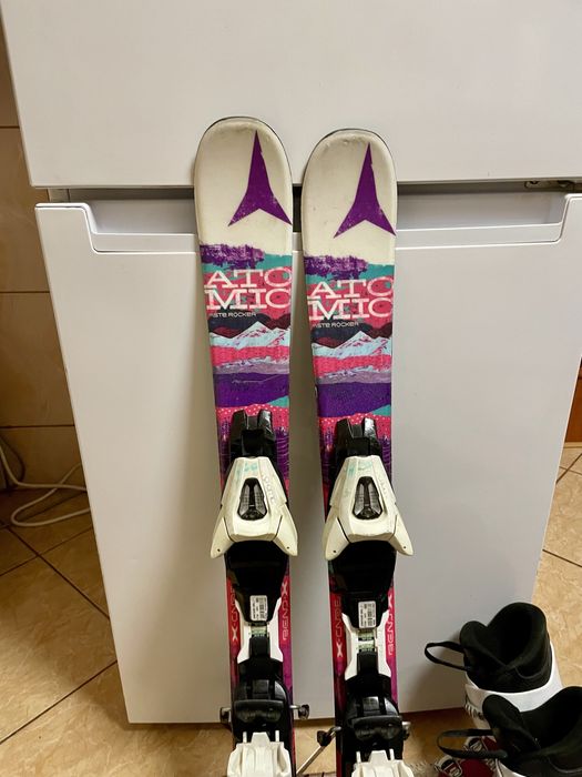 Schiuri copii 80 cm atomic cu clapari skiuri