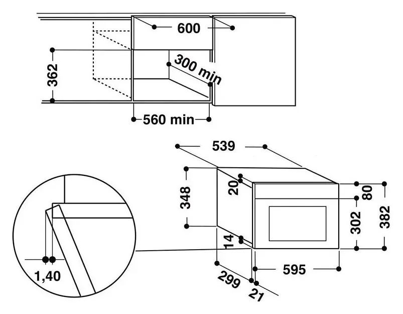 Cuptor cu microunde încorporabil cu grill Whirlpool DOM.AMW442/IX