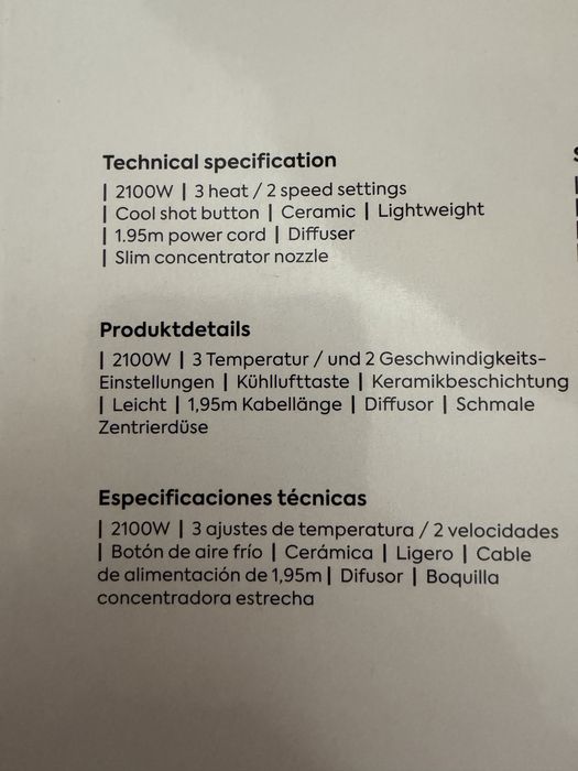 Uscator de par BaByliss 2100W nou cu garantie