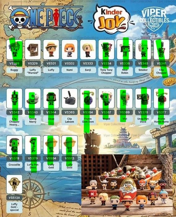 Обмен kinder joy one piece