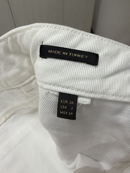 Pantalini denim albi Massimo Dutti marimea 34/XS