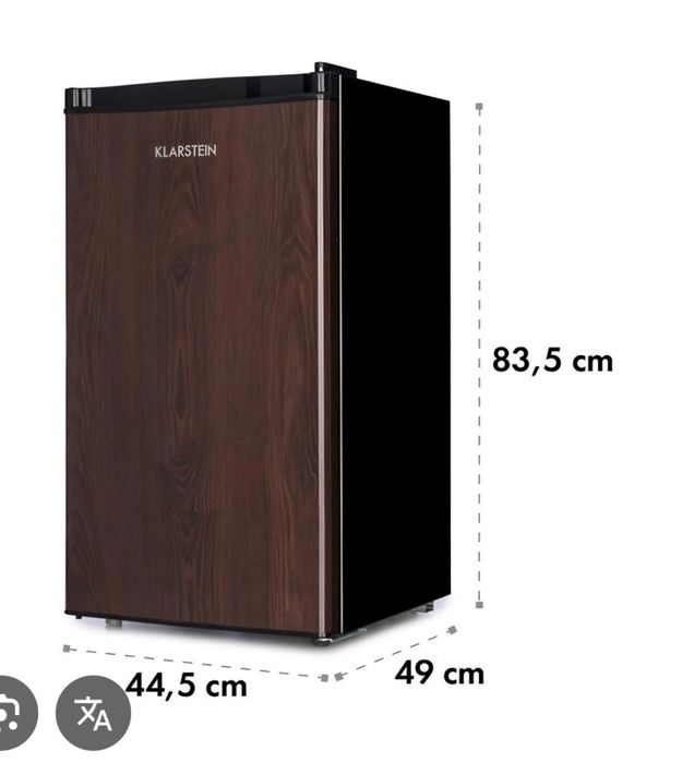 Хладилник Klarstein 90L с дървесен дизайн