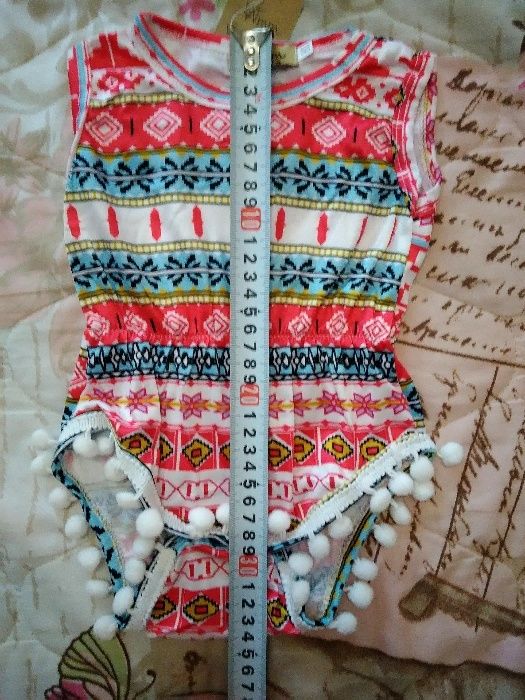 НОВО лятно гащеризонче с лента за момиче