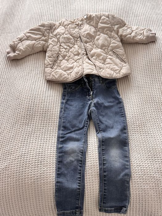 Есенно якенце Zara 2-3 г и дънки Jacadi 104 см