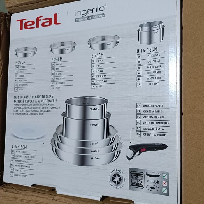 Набор посуды Tefal Ingenio 8 предметов, новый, нержавейка.