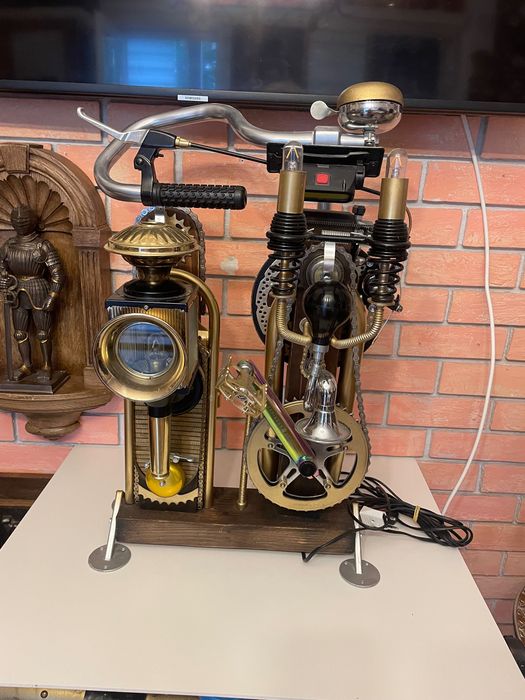 Lampă masă steampunk my bike